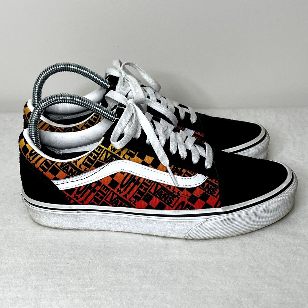 Vans Old Skool Logo Flame Suede Canvas Sneakers